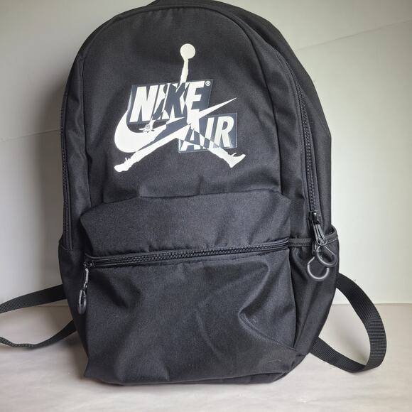 Nike Air Jordan Jump Logo Backpack Black White New No Tags - Picture 1 of 5